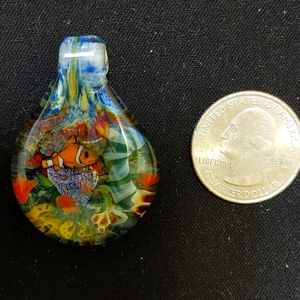 New glass fish pendant